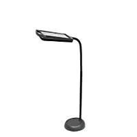 LightView Pro 8X10 - Full Page Magnifying Floor Lamp - Hands Free Magnifier with Bright LED Light for Reading - Flexible Gooseneck Holds Position by Outdoor Solar Outlet