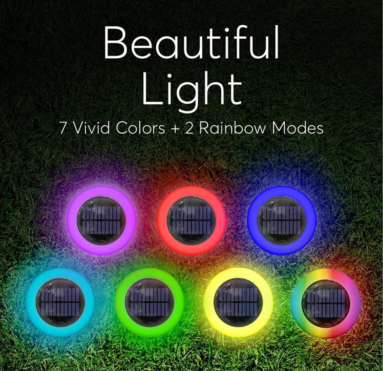 Colorize Solar Lights Color Change Ring Lights In-Ground 6 Pack by Outdoor Solar Outlet