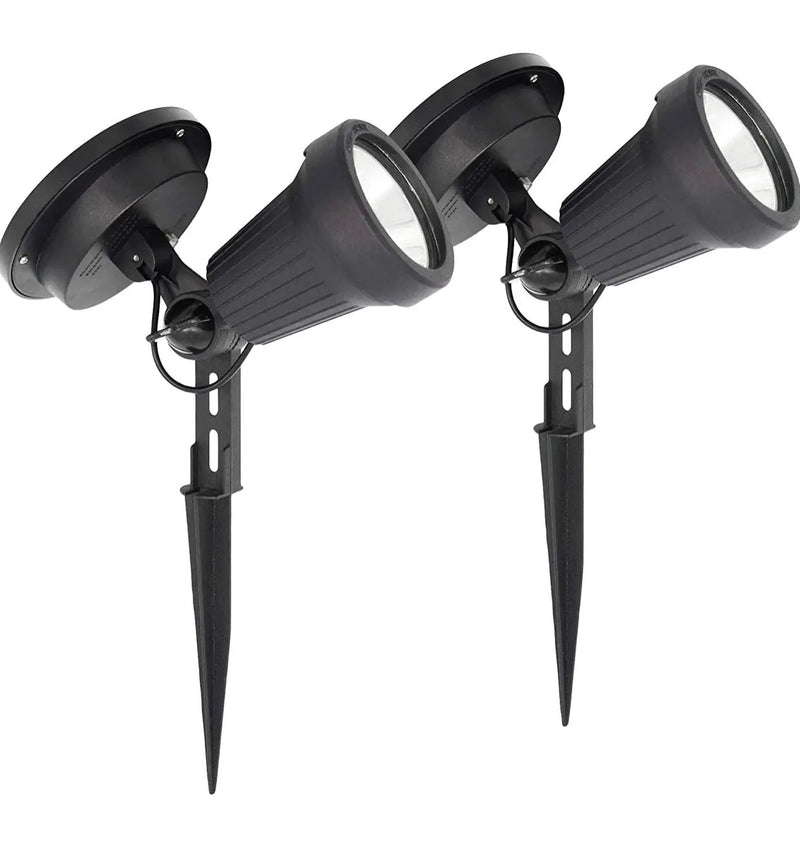 Davinci Solar Spotlights - Premium Aluminum Outdoor Spot Light for Landscape Wall, or Garden Lighting - Bright Warm White LED, Solar Powered, Wireless (2 pack) by Outdoor Solar Outlet