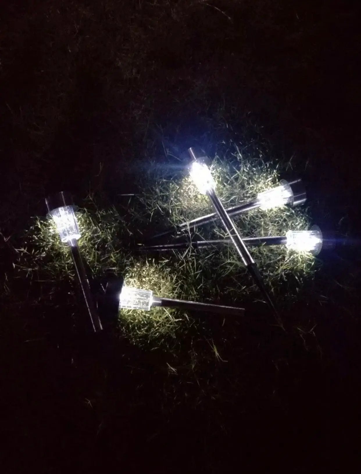 24 Pack Outdoor Stainless Steel Solar Power Lawn Garden Landscape Path LED Light by Outdoor Solar Outlet