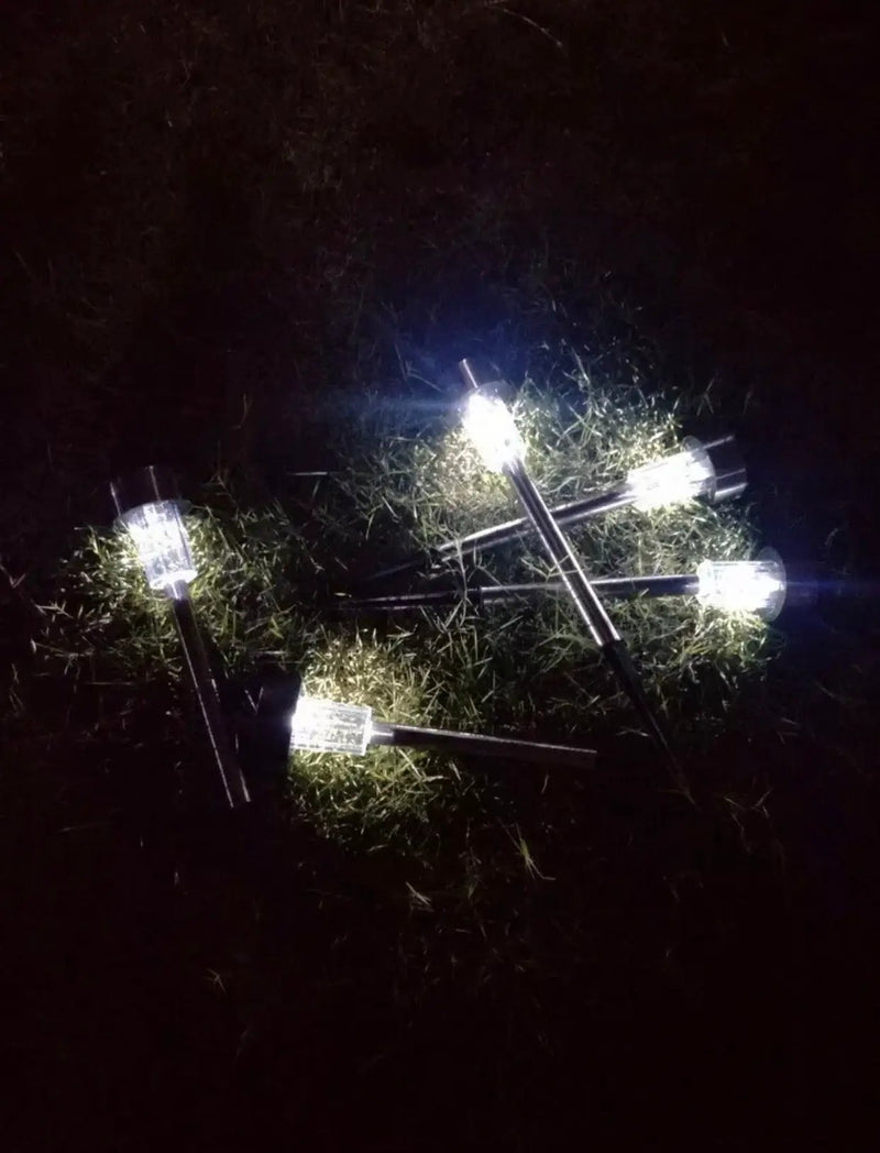 24 Pack Outdoor Stainless Steel Solar Power Lawn Garden Landscape Path LED Light by Outdoor Solar Outlet