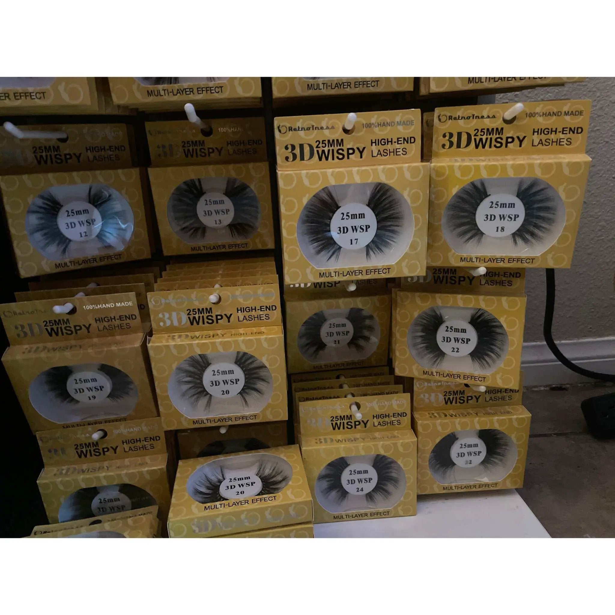 RetroTress 3D 25mm Wispy High-End Lashes Mink Matte 100% HAND MADE Eyelashes Bulk by Selzalot