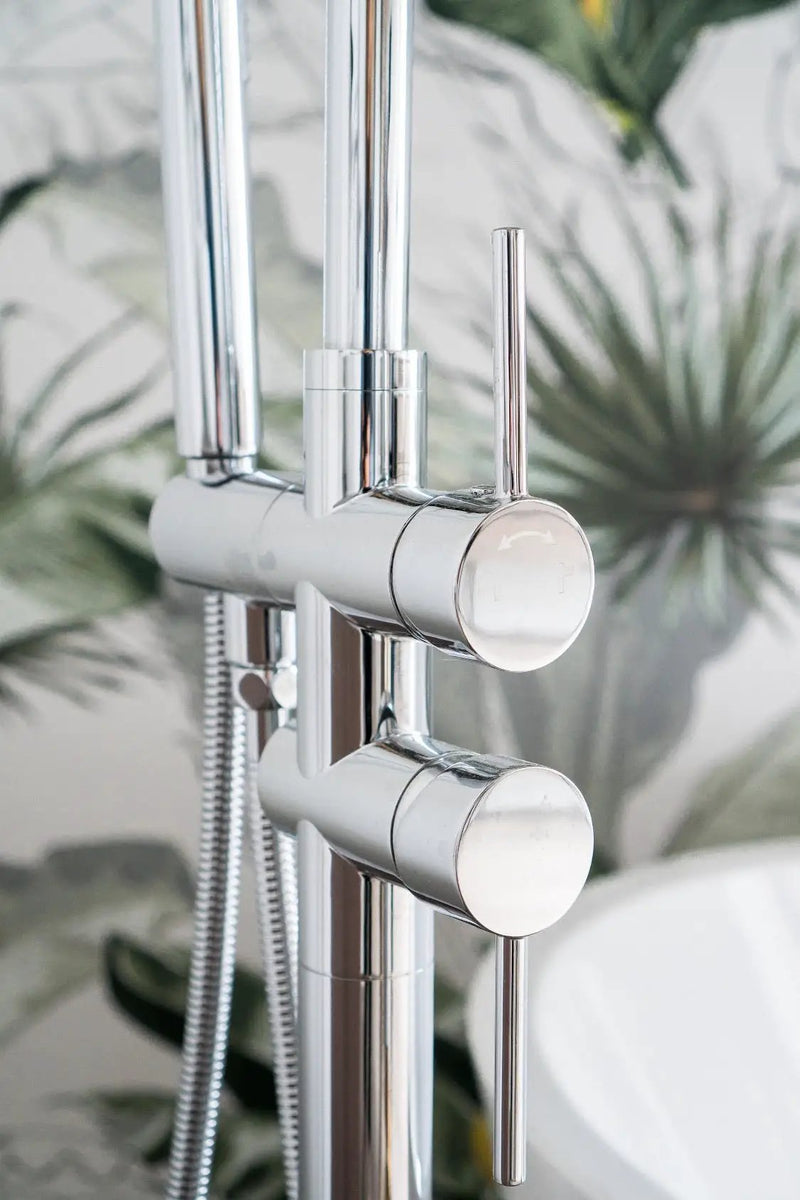 Zeek Floor Tub Filler Faucet Chrome F-TC50 by ZEEK