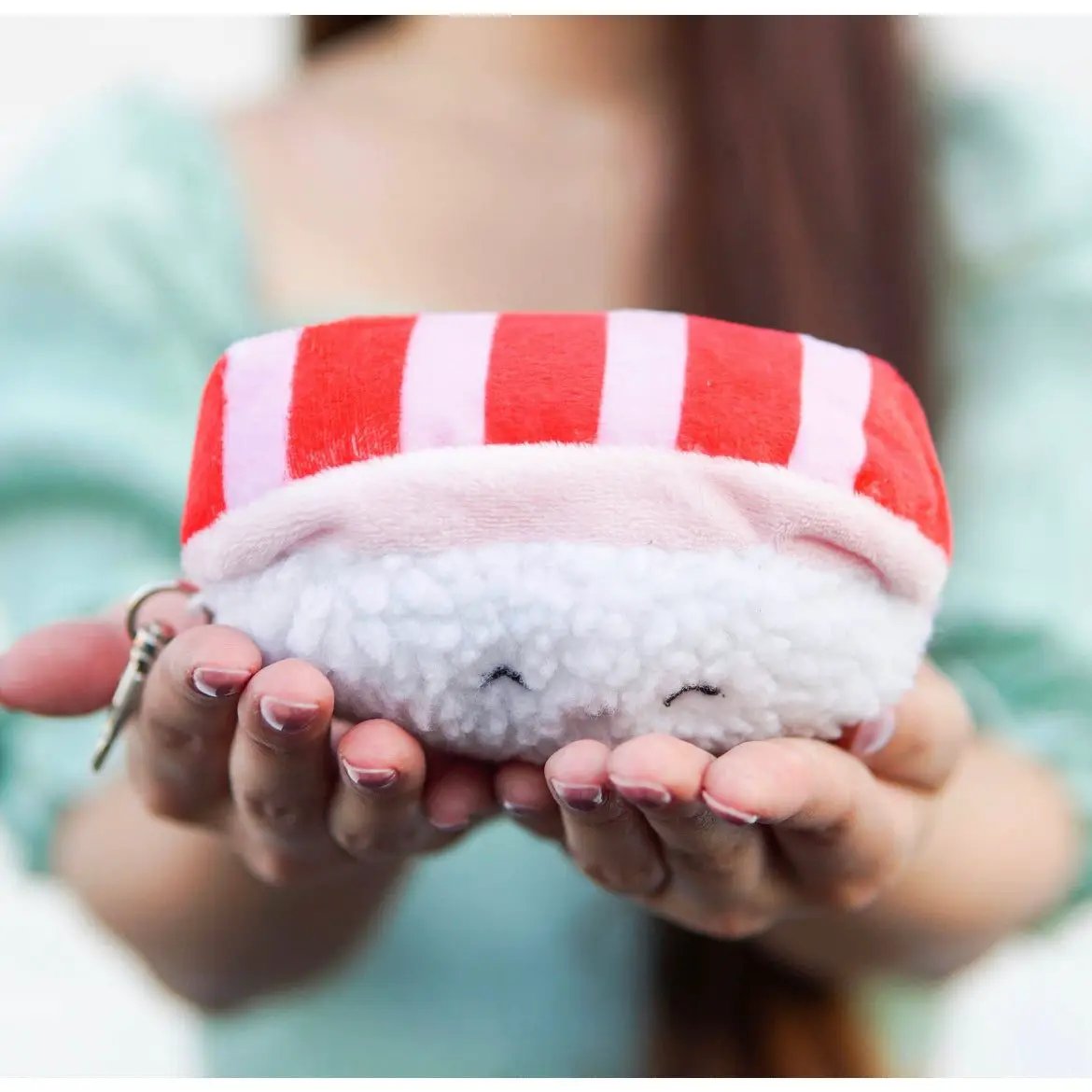 Sushi Plush Keychain 5 Soft Cute Design (Tuna) by Selzalot