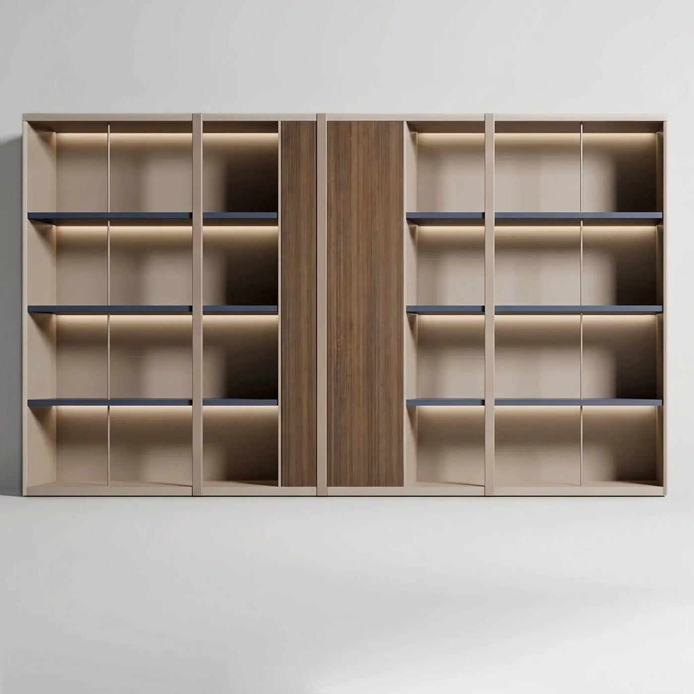 Norwyn · Office Shelves w/ Lighting & Closet by Arc Grove