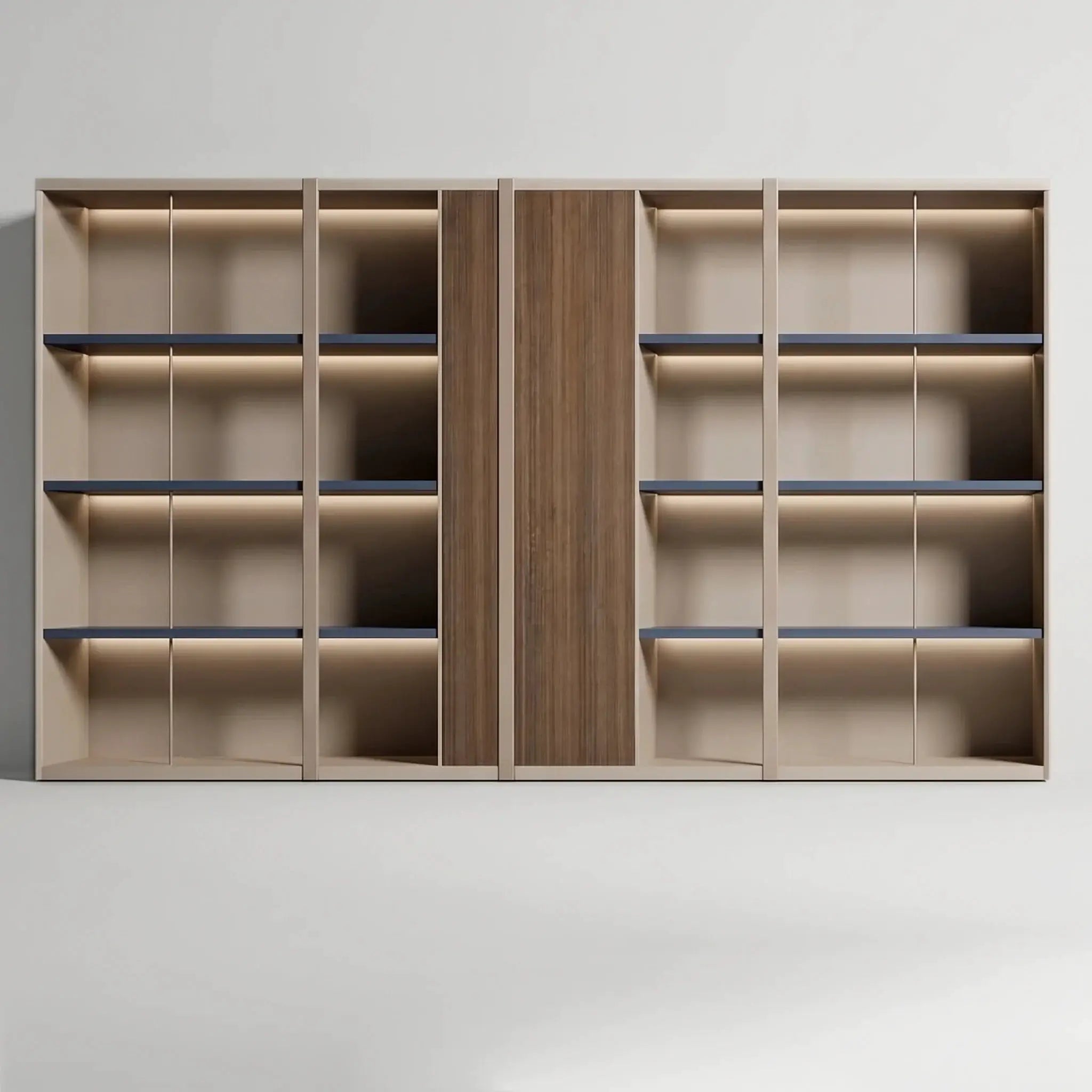 Norwyn · Office Shelves w/ Lighting & Closet by Arc Grove