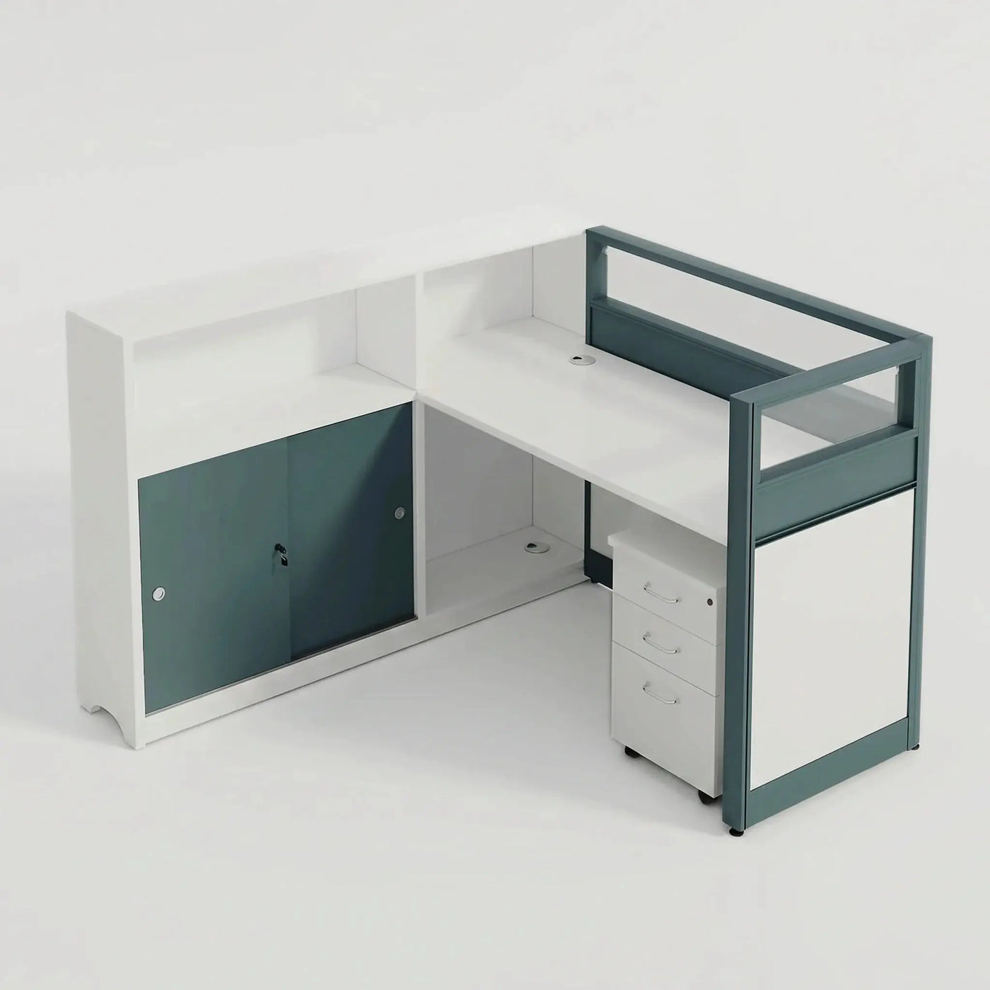 Trevio · L-Shaped Cubicle Workstation by Arc Grove