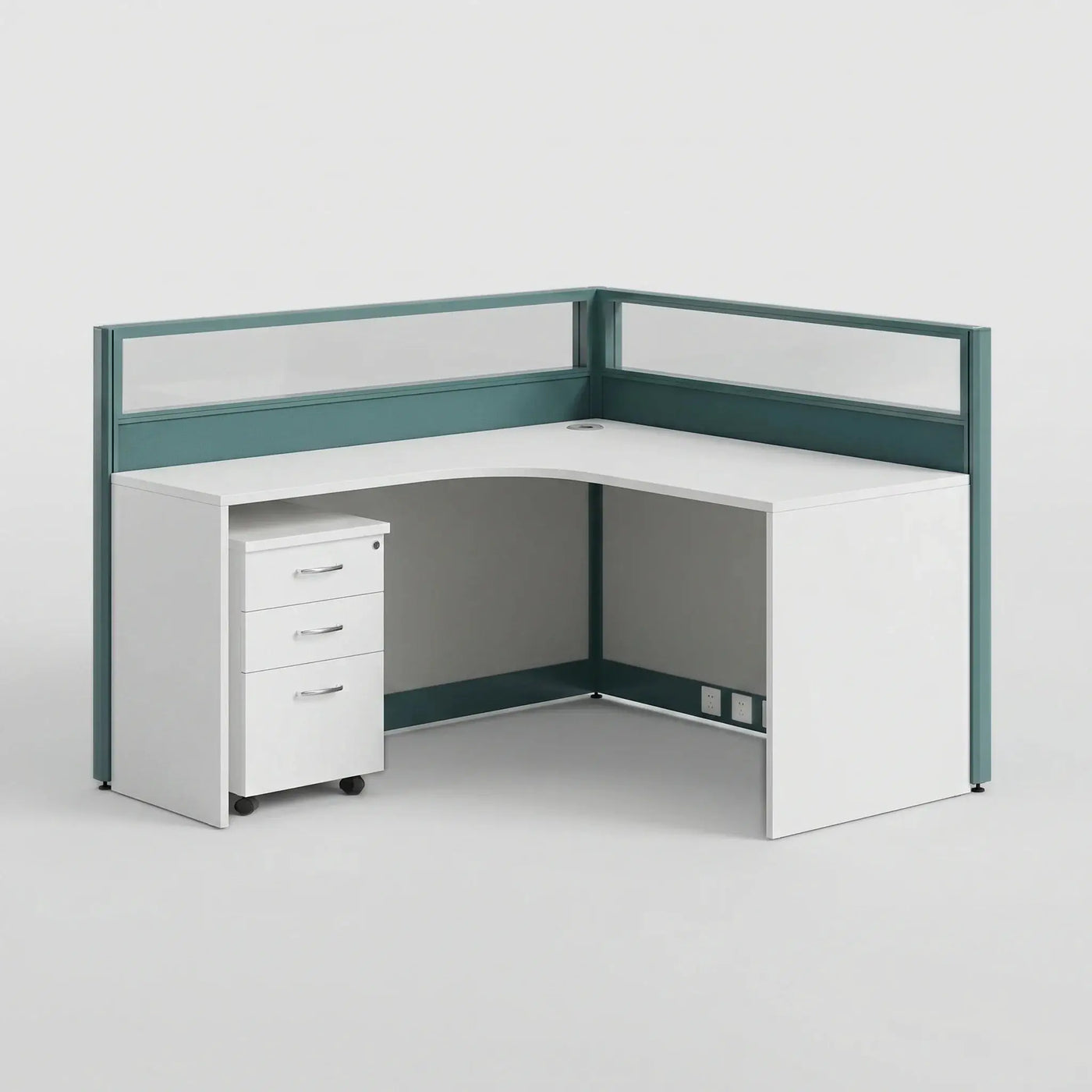 Trevik · L-Shaped Cubicle Workstation by Arc Grove