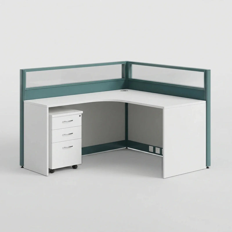 Trevik · L-Shaped Cubicle Workstation by Arc Grove