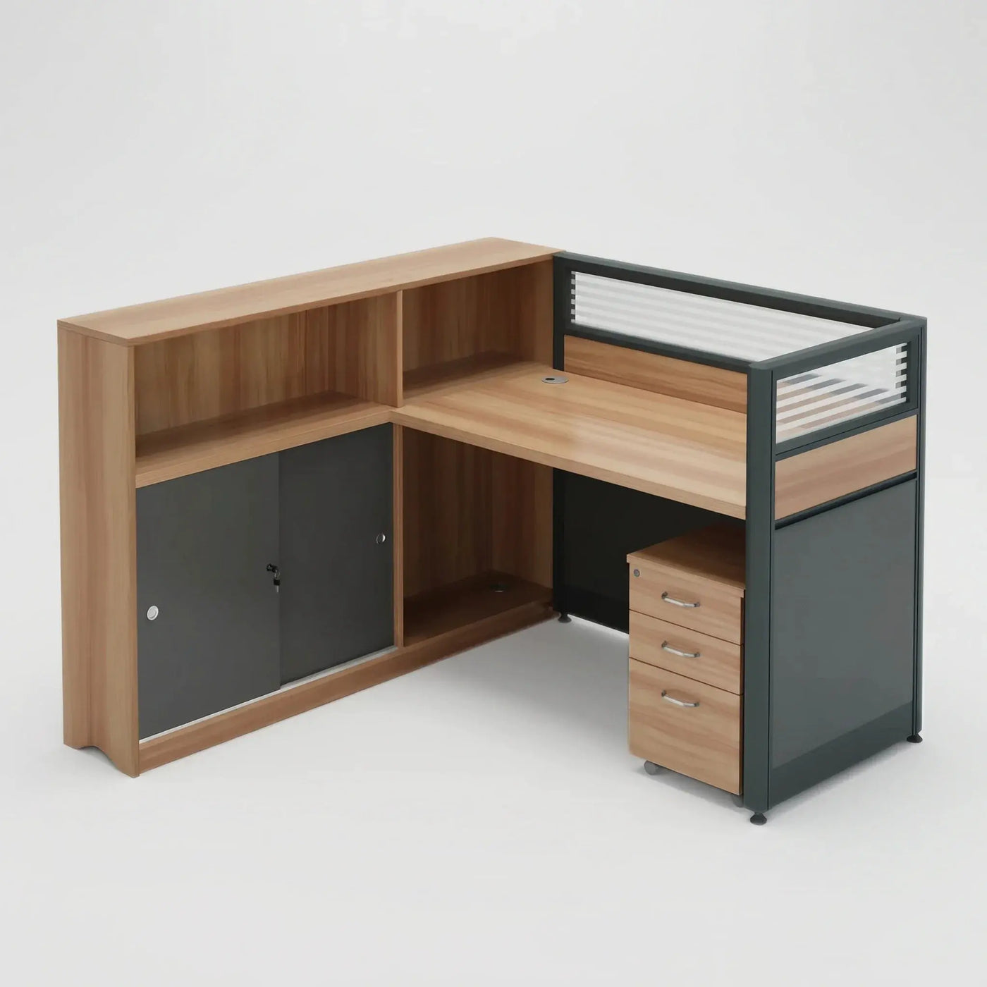 Orlian · L-Shaped Cubicle Workstation by Arc Grove