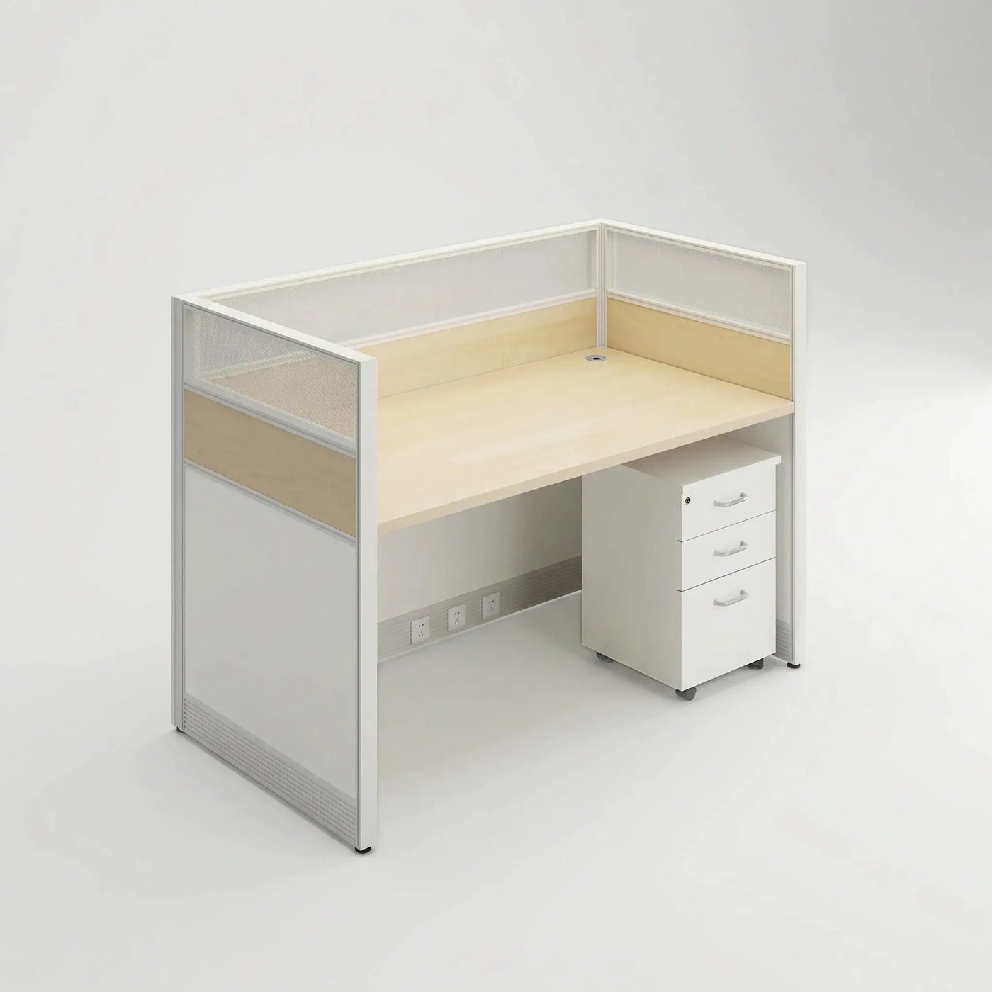 Corven · Straight Workstation Cubicle, White by Arc Grove