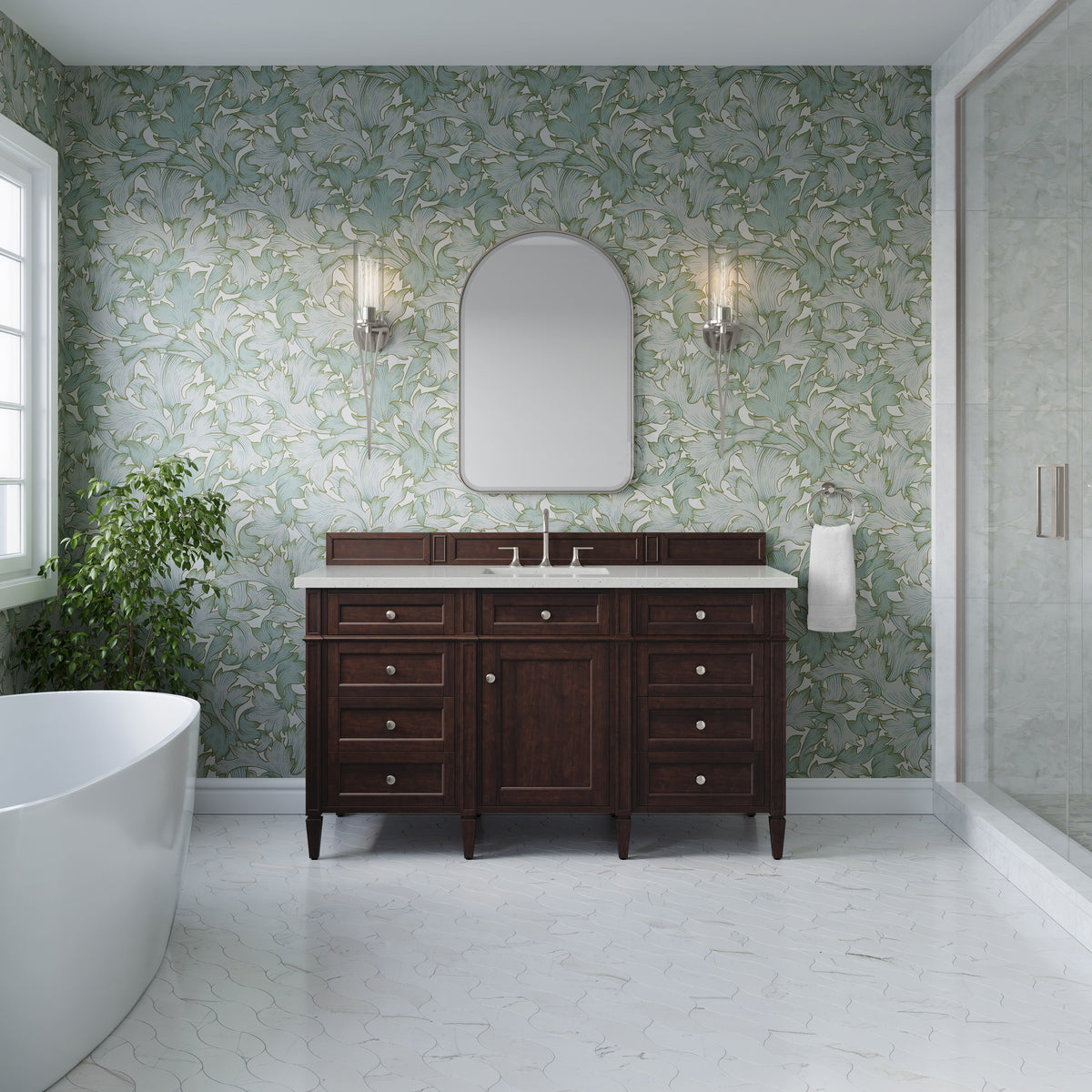 James Martin Brittany 60" Single Bathroom Vanity, Burnished Mahogany, view 22