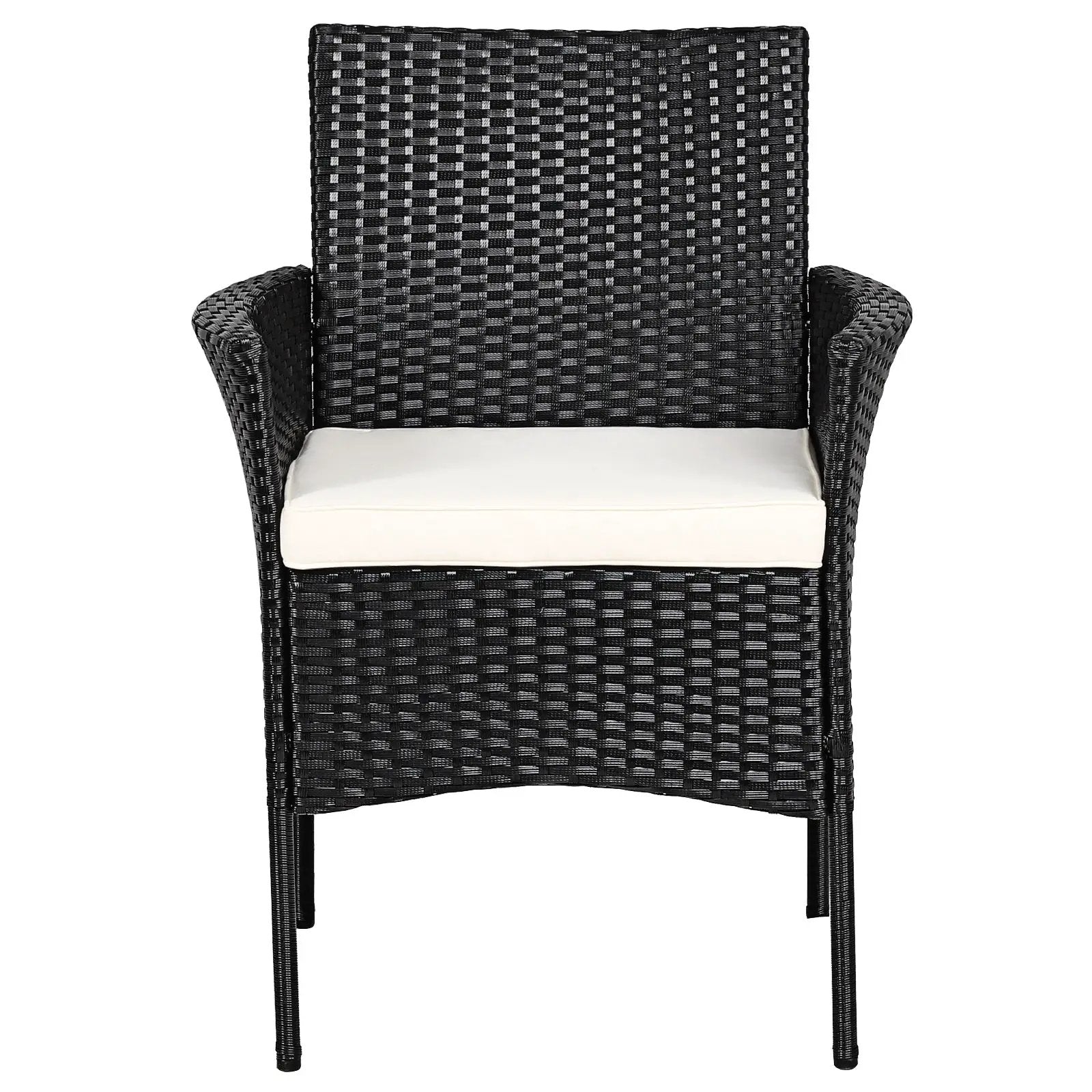2 Pieces Patio Wicker Chairs with Cozy Seat Cushions by DirectDeals
