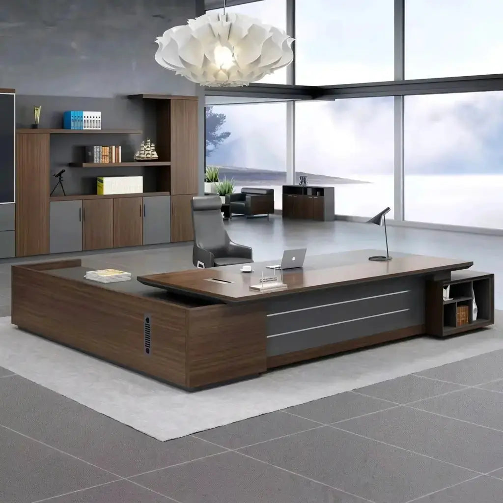 Atlas · Grand L-Shaped Executive Desk by Arc Grove