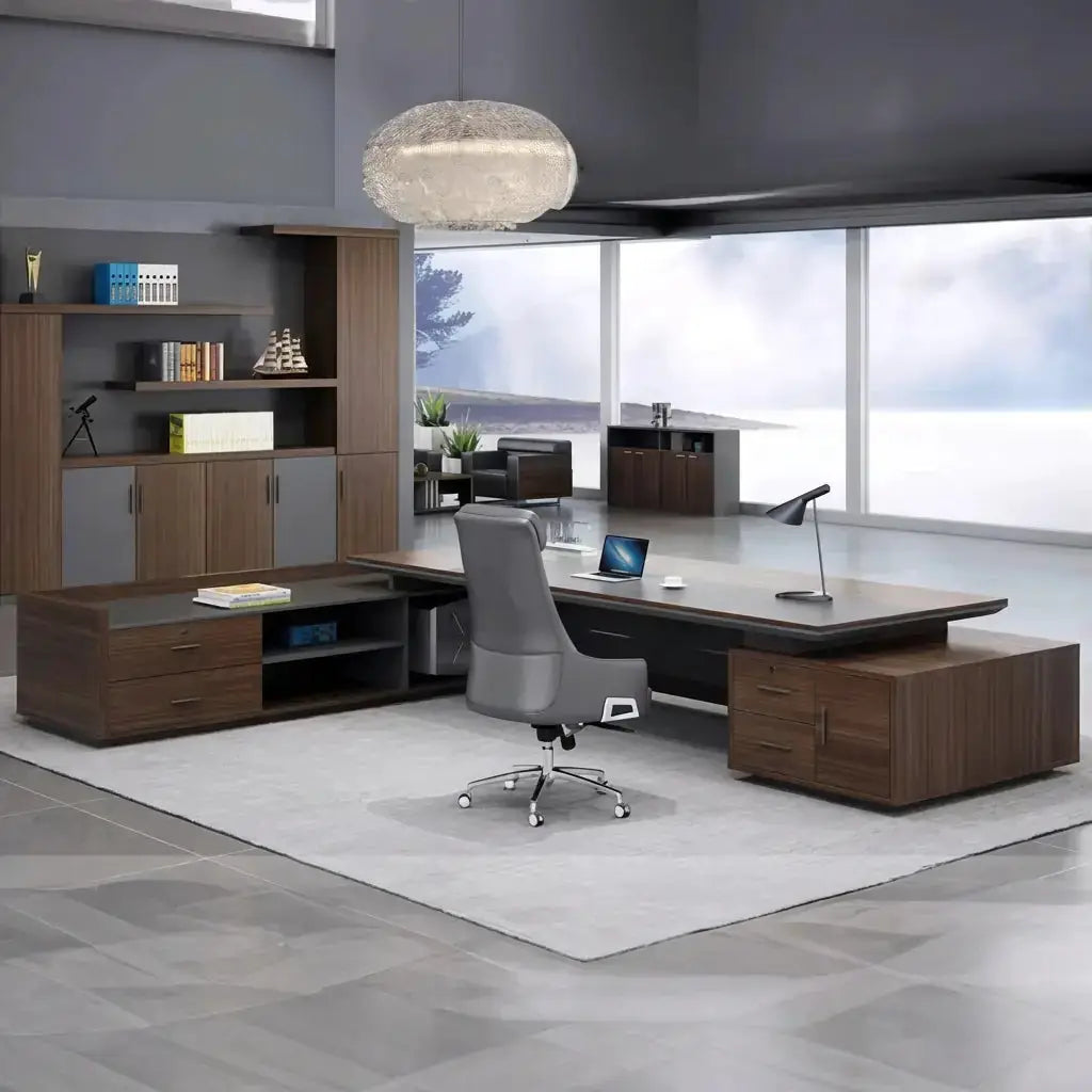Atlas · Grand L-Shaped Executive Desk by Arc Grove