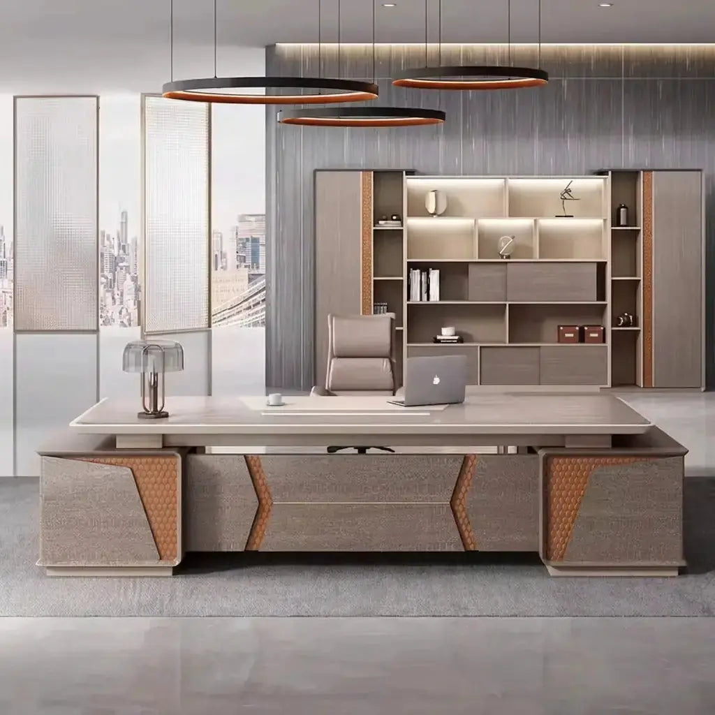 York · Grand Executive Desk w/ Mobile Storage by Arc Grove