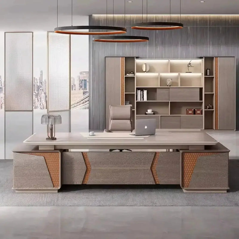 York · Grand Executive Desk w/ Mobile Storage by Arc Grove