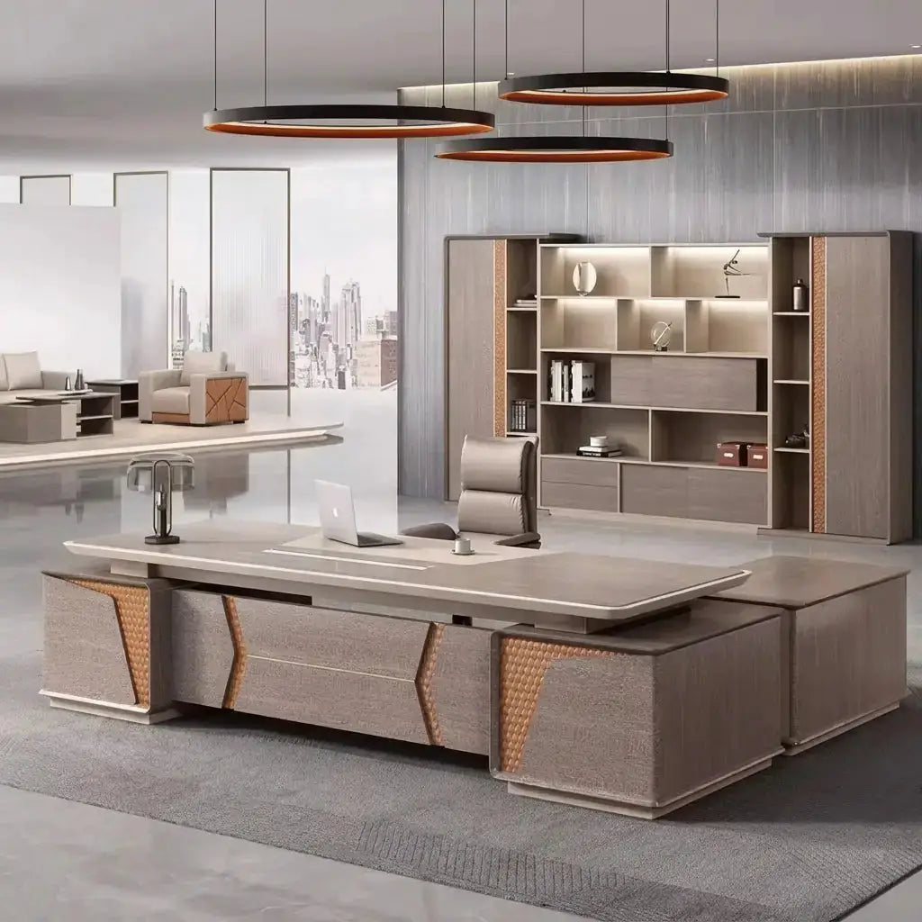 York · Grand Executive Desk w/ Mobile Storage by Arc Grove