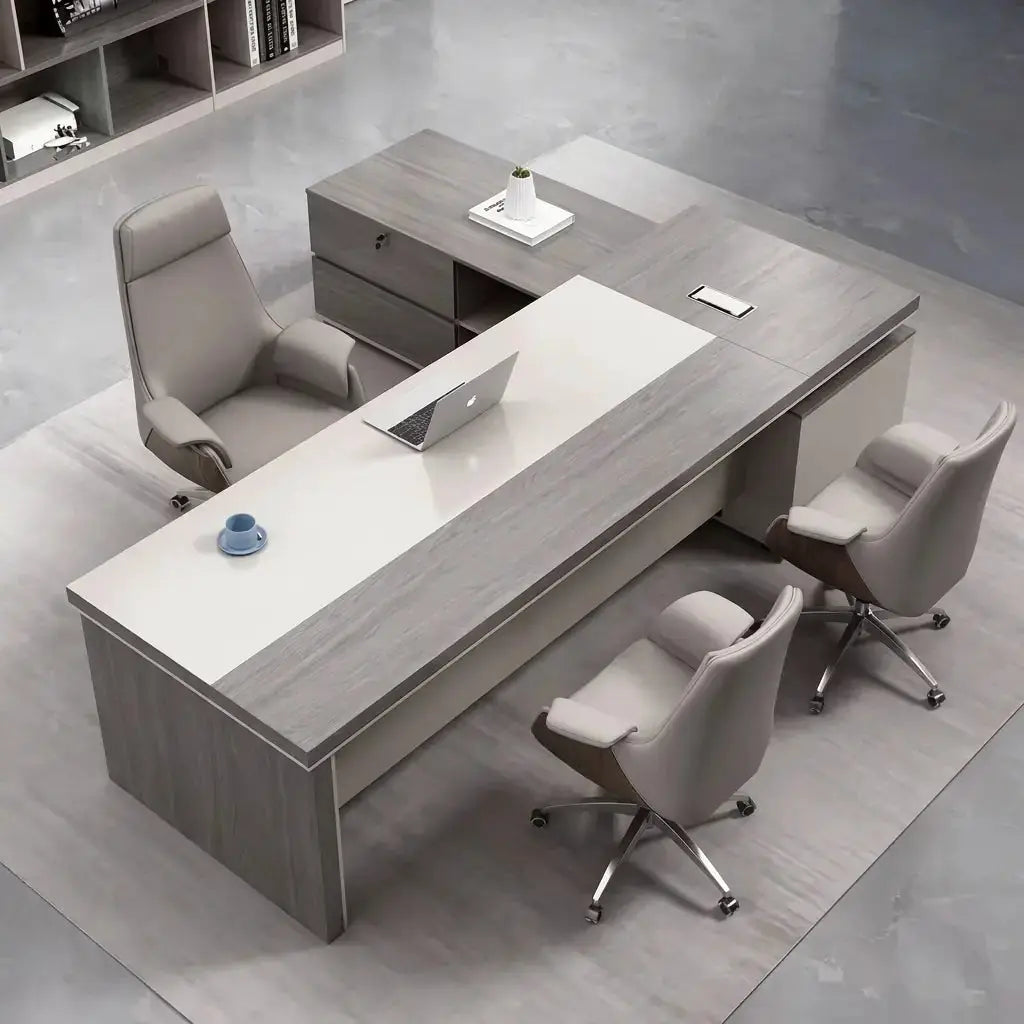 Purdue · Modern L-Shaped Executive Desk by Arc Grove