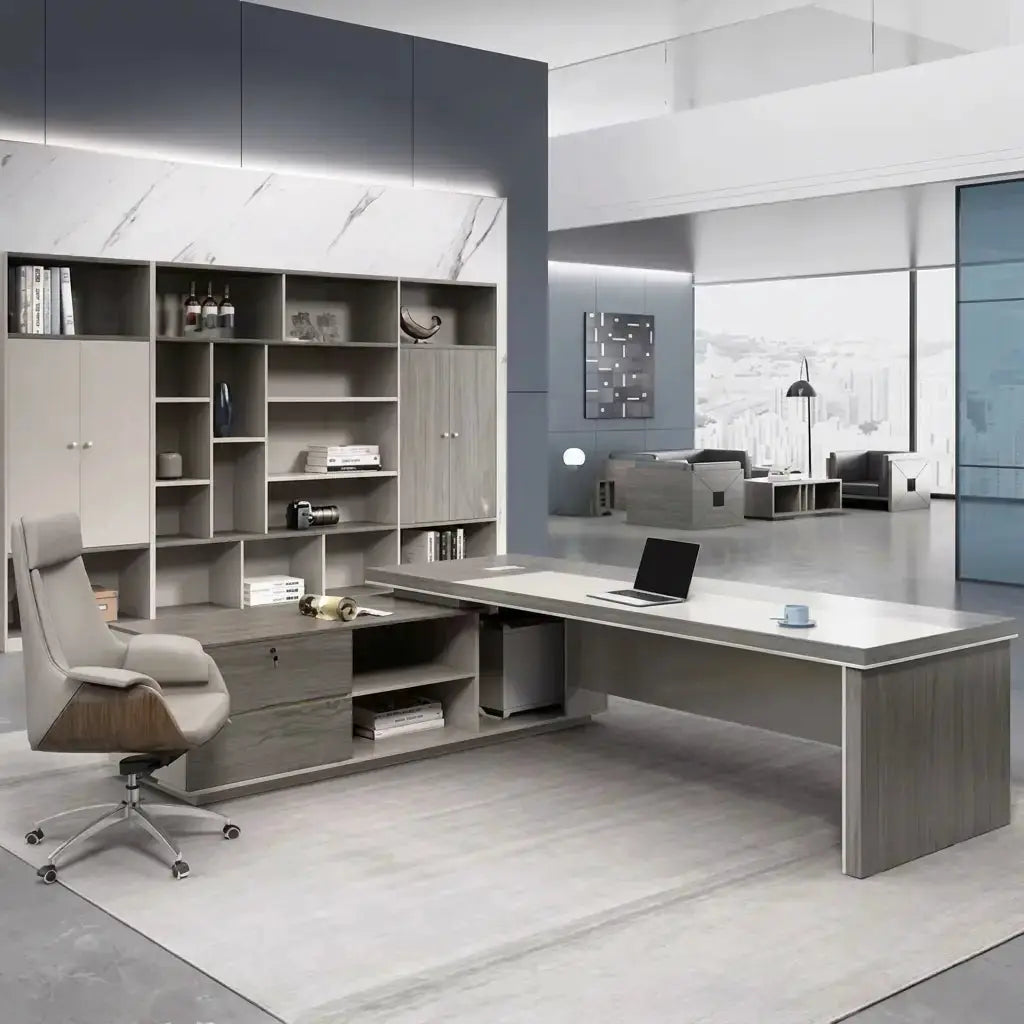 Purdue · Modern L-Shaped Executive Desk by Arc Grove
