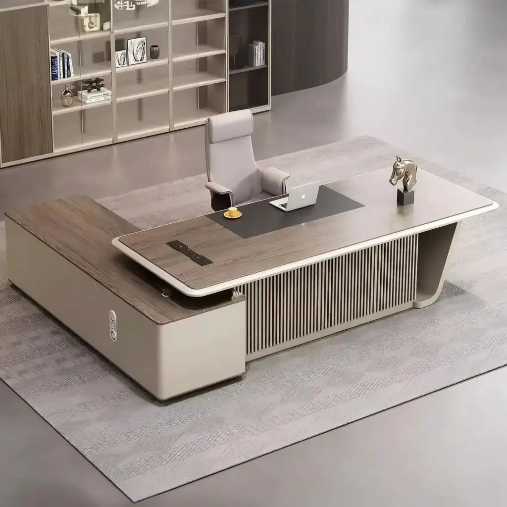 Mantell · Modern L-Shaped Executive Desk by Arc Grove