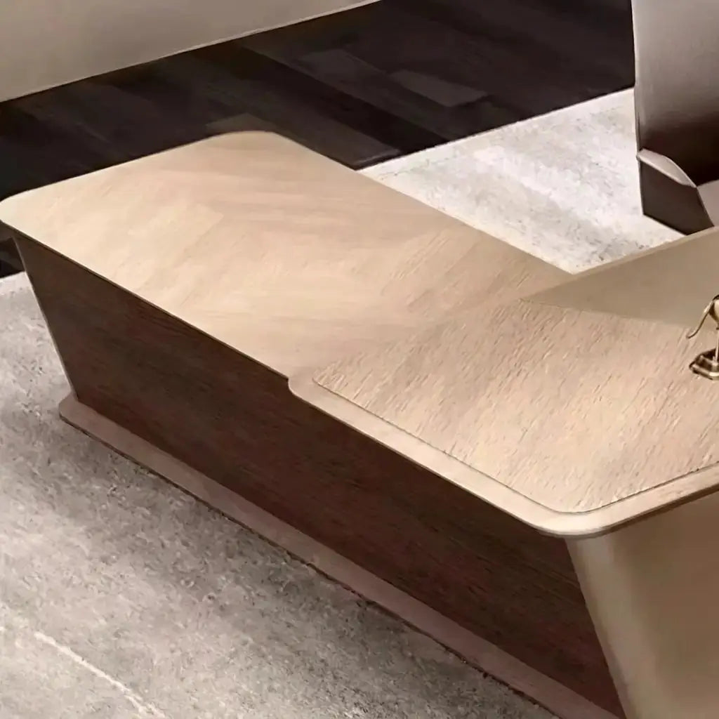 Cognac · Executive Desk w/ Mobile Storage by Arc Grove