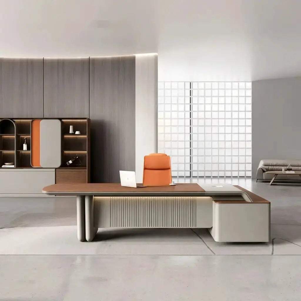 Caster · Modern L-Shaped Executive Desk by Arc Grove