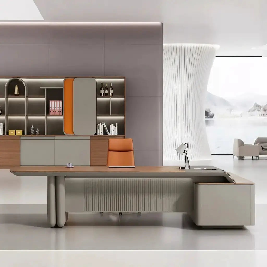 Caster · Modern L-Shaped Executive Desk by Arc Grove
