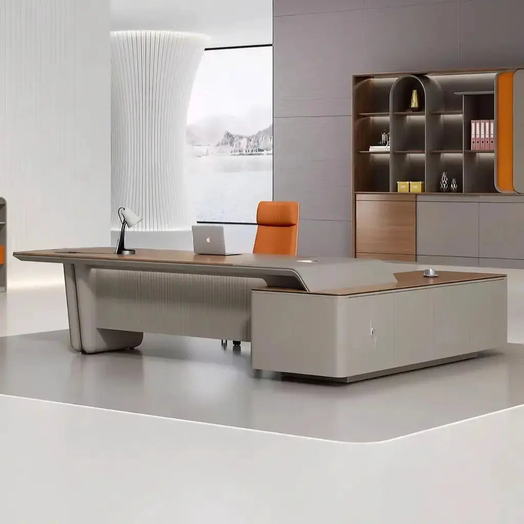Caster · Modern L-Shaped Executive Desk by Arc Grove