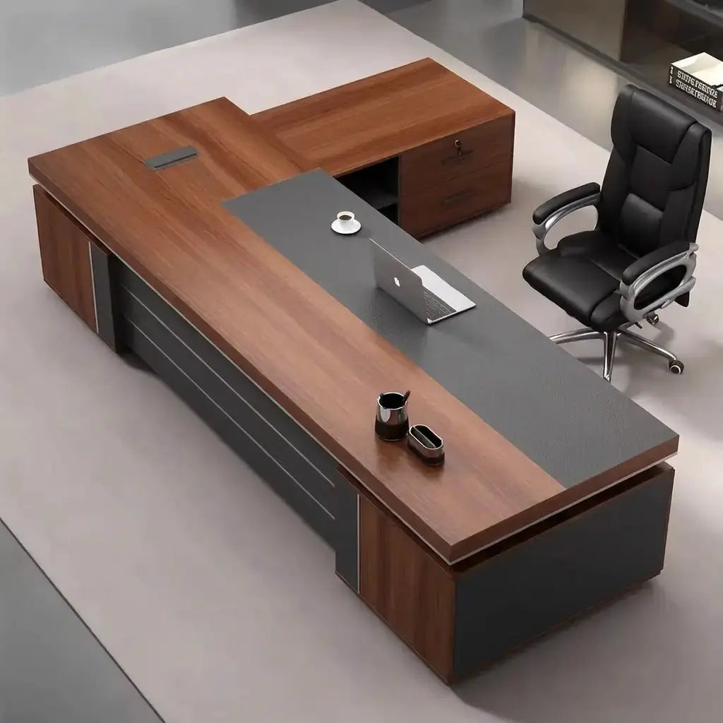 August · Modern Executive L-Shaped Desk by Arc Grove