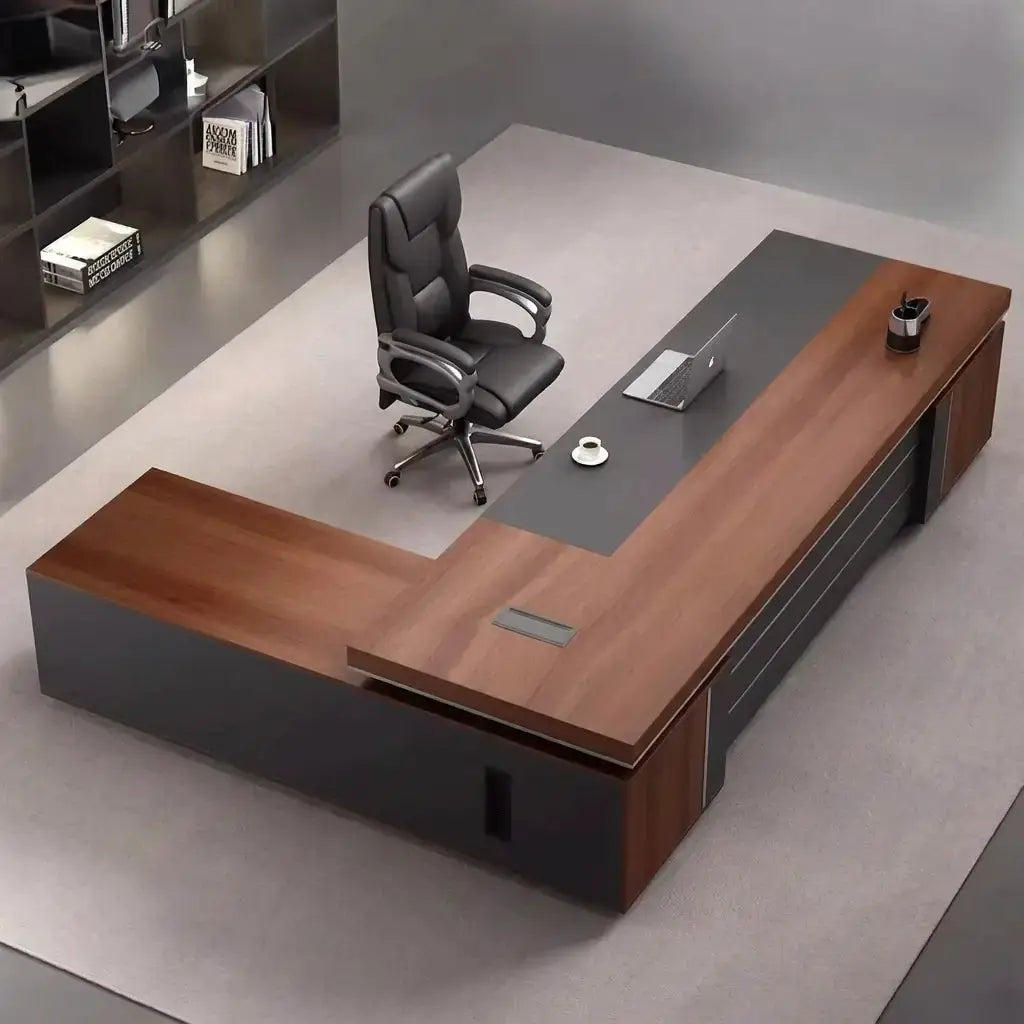 August · Modern Executive L-Shaped Desk by Arc Grove