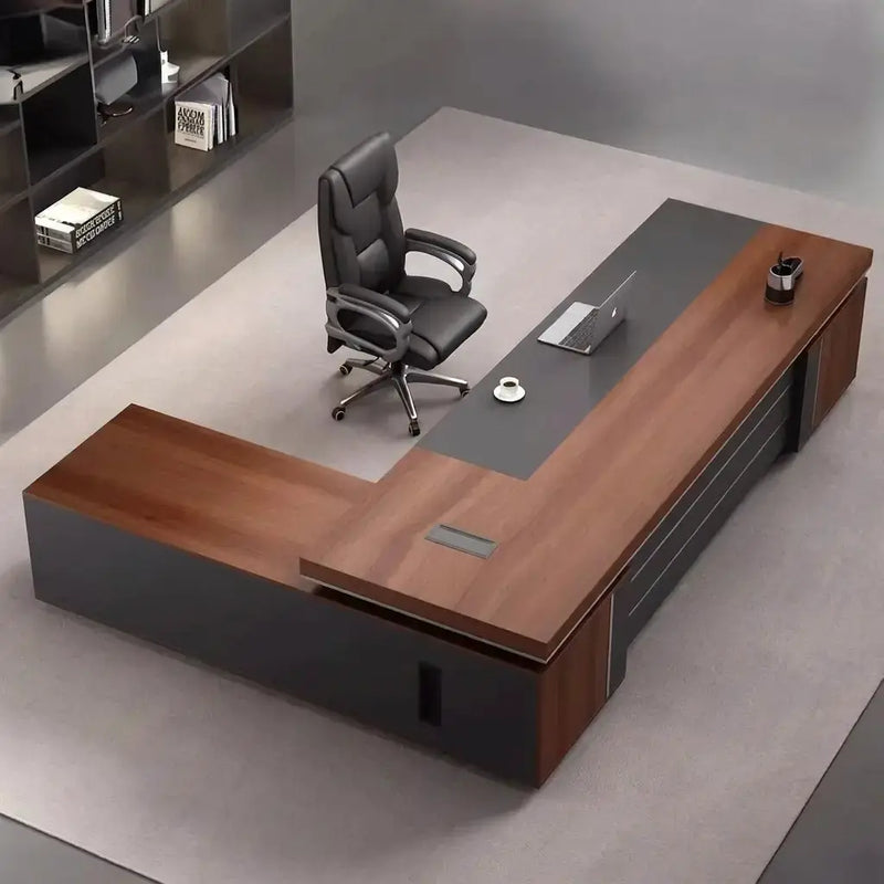 August · Modern Executive L-Shaped Desk by Arc Grove