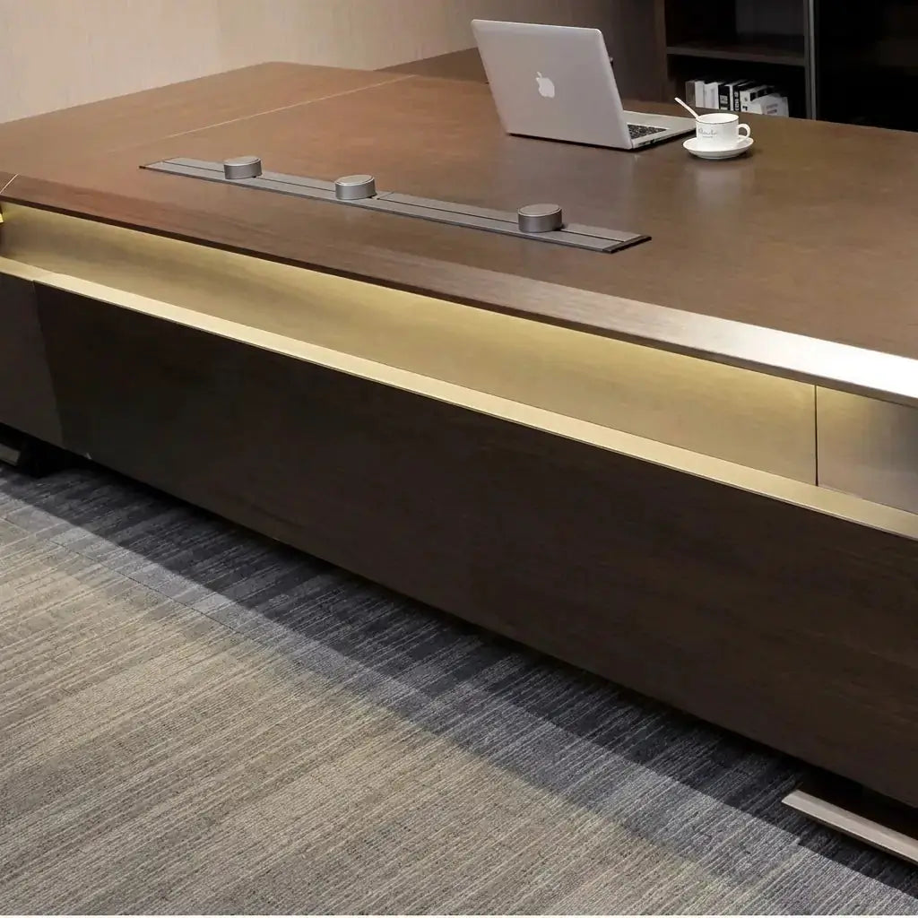 Aspen · Modern L-Shaped Executive Desk by Arc Grove