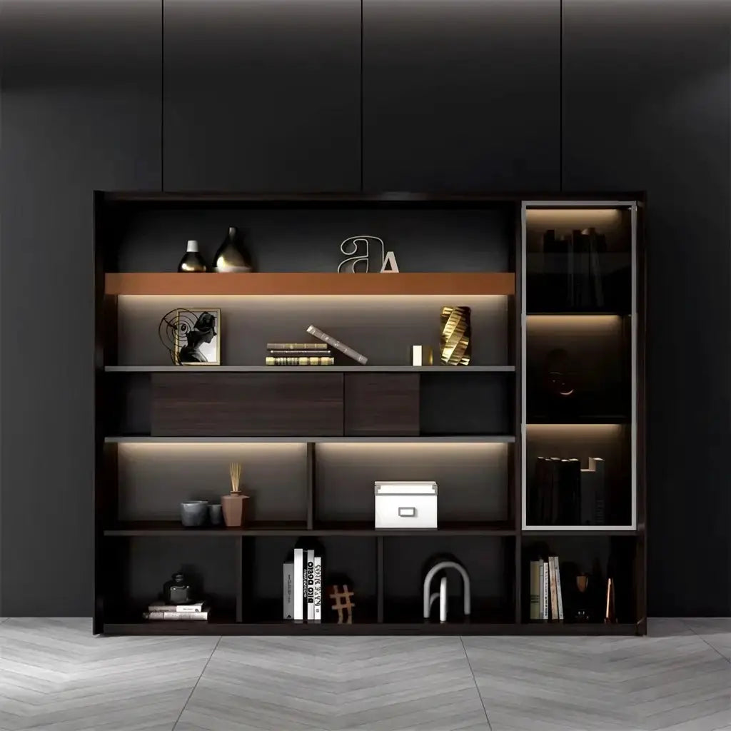 Fulton · Office Shelves w/ Integrated Lighting & Closet Storage by Arc Grove