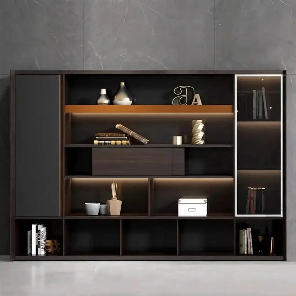 Fulton · Office Shelves w/ Integrated Lighting & Closet Storage by Arc Grove