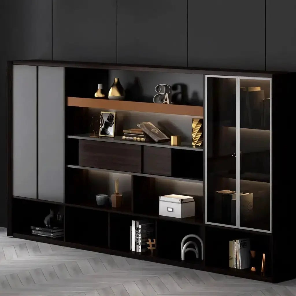 Fulton · Office Shelves w/ Integrated Lighting & Closet Storage by Arc Grove