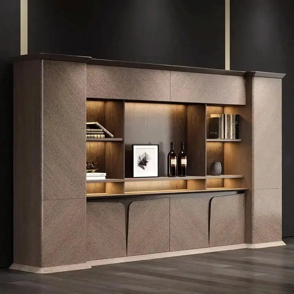 Brandy · Office Shelves w/ Integrated Lighting & Storage by Arc Grove