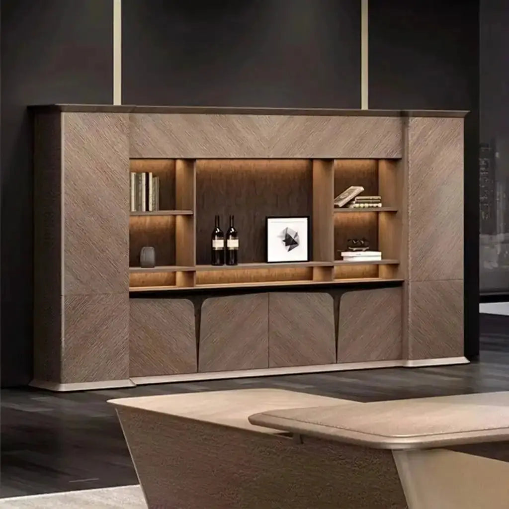 Brandy · Office Shelves w/ Integrated Lighting & Storage by Arc Grove