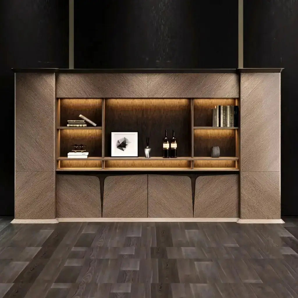 Brandy · Office Shelves w/ Integrated Lighting & Storage by Arc Grove
