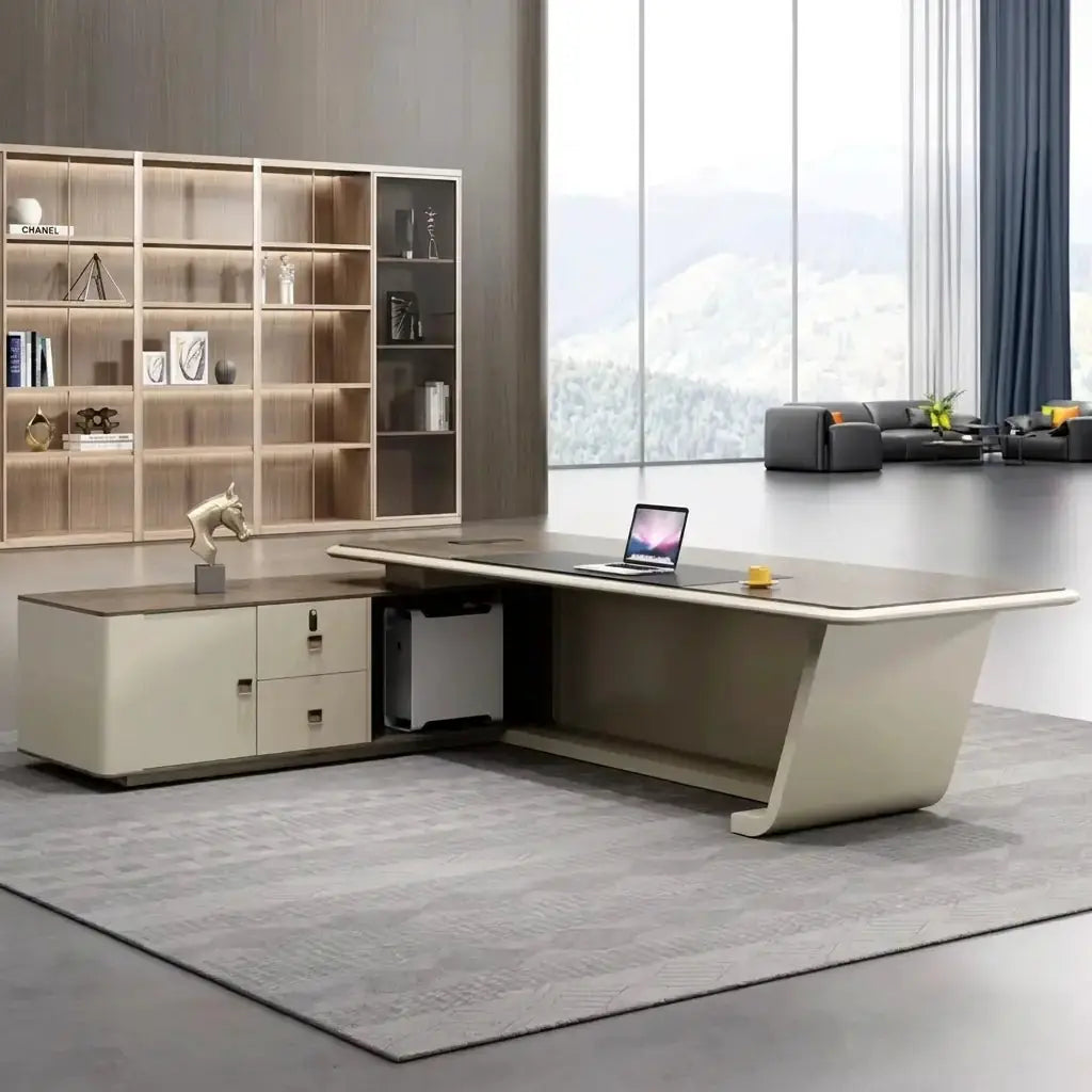 Mantell · Modern L-Shaped Executive Desk by Arc Grove