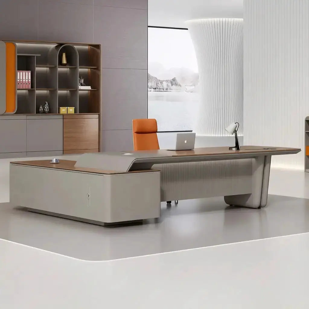 Caster · Modern L-Shaped Executive Desk by Arc Grove
