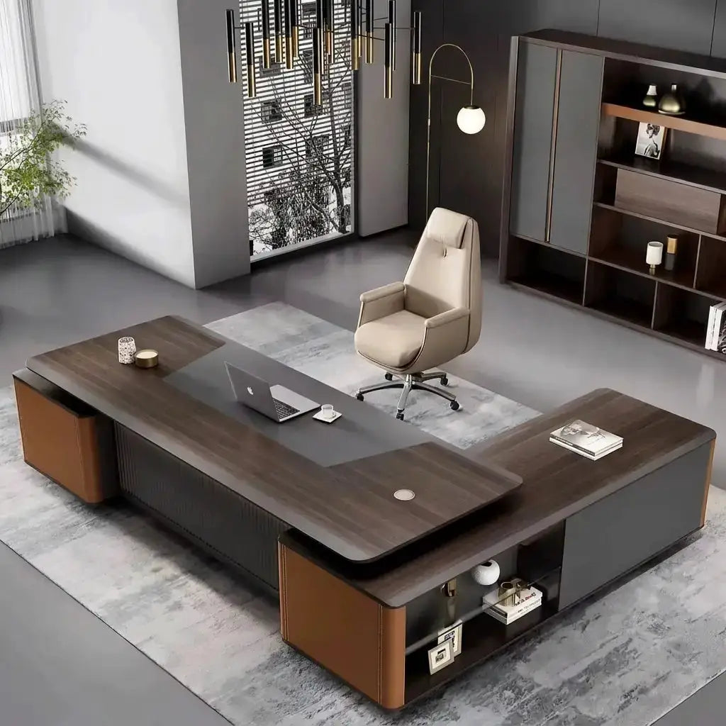 Wilcroft · Modern L-Shaped Executive Desk by Arc Grove