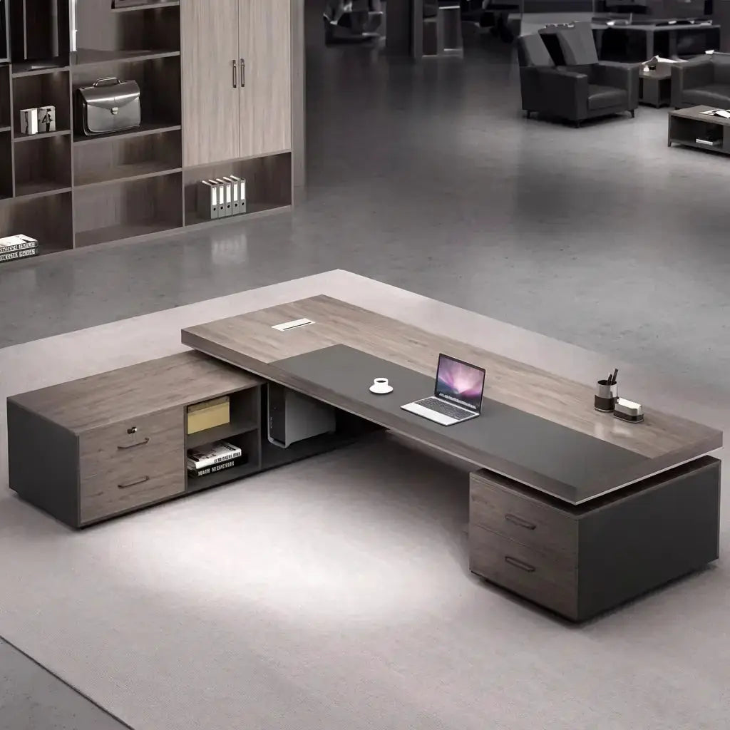 August · Modern Executive L-Shaped Desk by Arc Grove