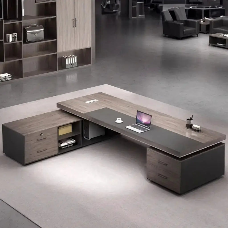 August · Modern Executive L-Shaped Desk by Arc Grove