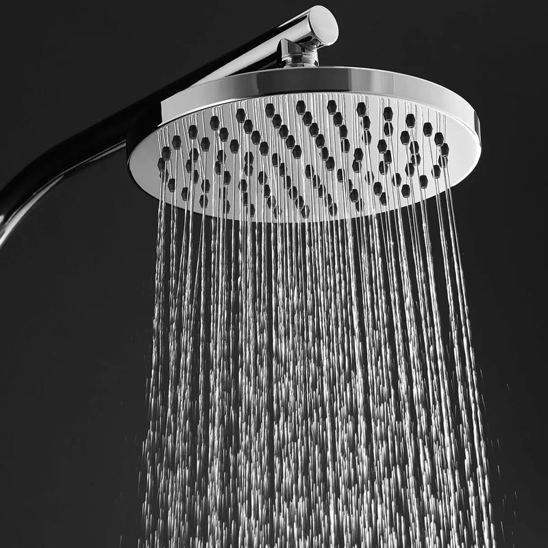 44 Inch Chrome Brass Rainfall Shower Panel Wall Mount with Hand Show by DirectDeals