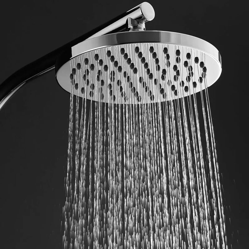 Chrome Brass Rainfall Shower Panel Wall Mounted Combo Set System by DirectDeals