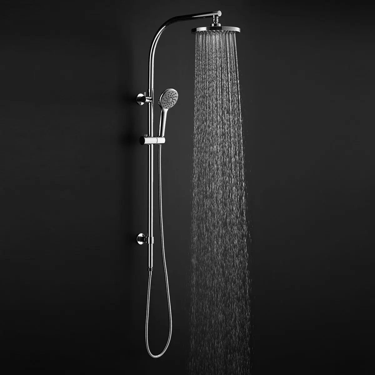 Chrome Brass Rainfall Shower Panel Wall Mounted Combo Set System by DirectDeals
