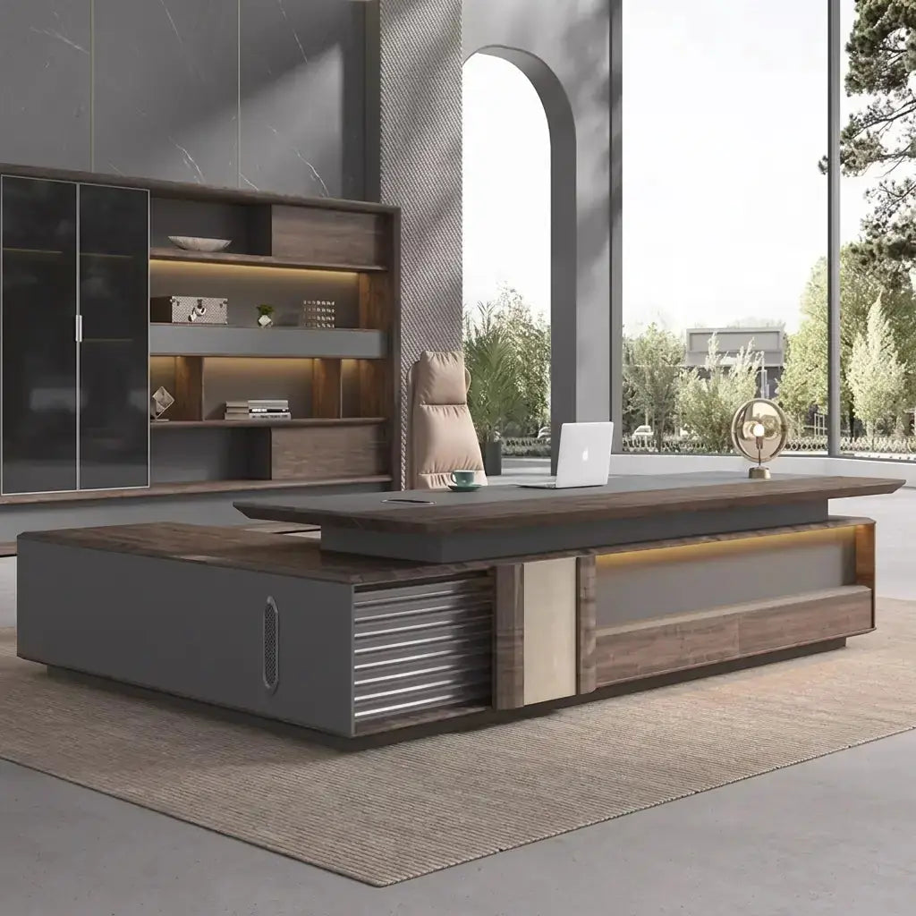 Frisco · Modern L-Shaped Executive Desk by Arc Grove