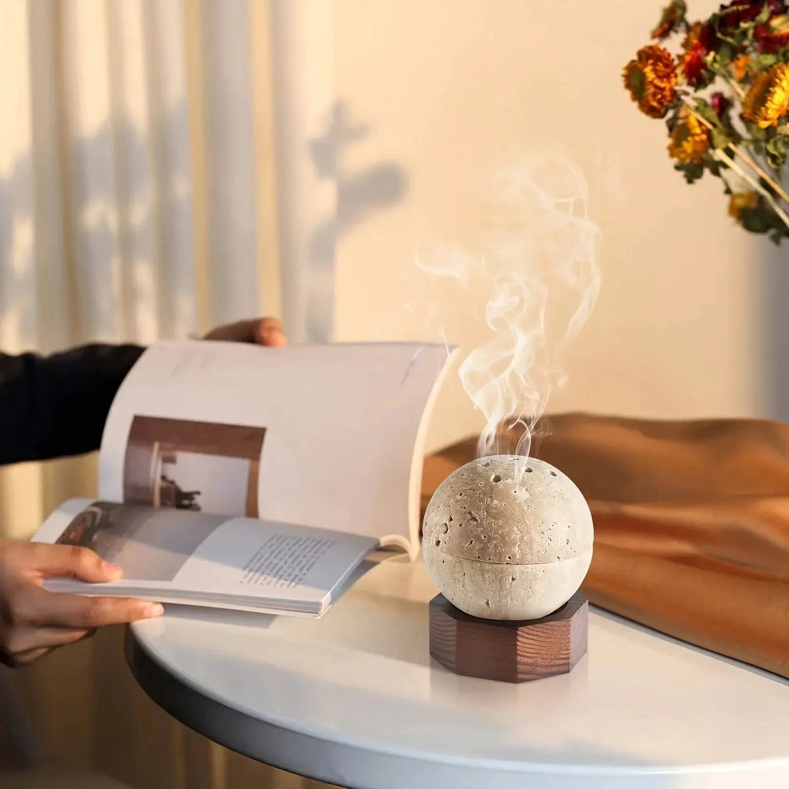 Incense Burner - Handmade Natural Round by House Of Avana