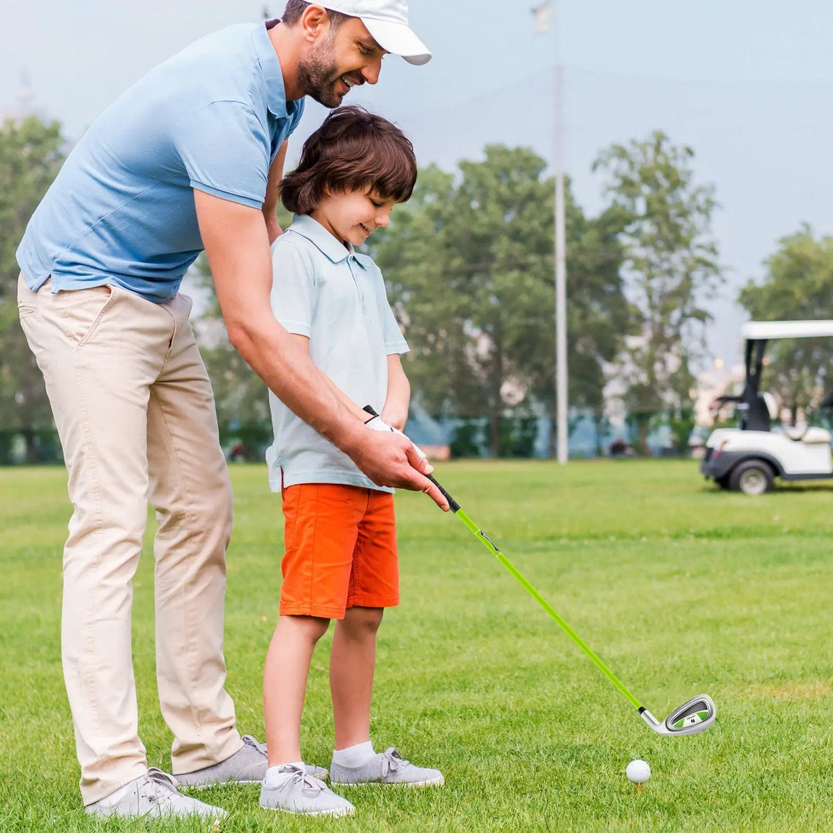 Individual Gold Club for Boys and Girls with Fiberglass Shaft and Headcover by DirectDeals
